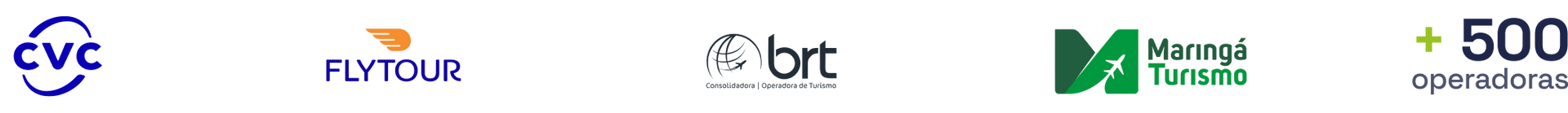 Una fila de cinco logotipos de organizaciones en la parte superior: CVC, Pratik, BRT, Harel y “+500”.
