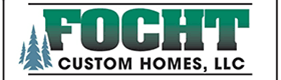 A logo for a company called focht custom homes , llc.