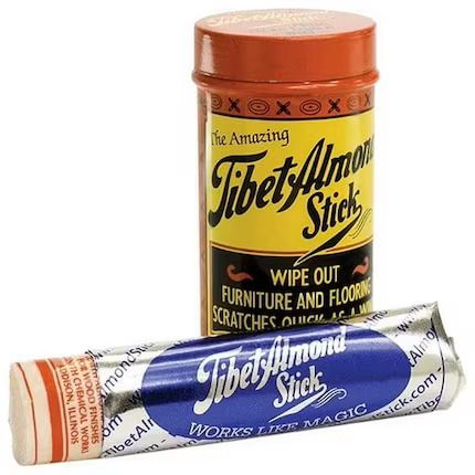 The Tibet Almond Stick is said to be completely colorless when rubbed on a scratch.(Courtesy Tibet Almond Stick)