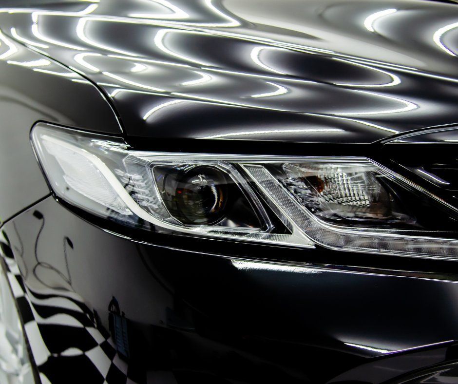 black car with ceramic coating