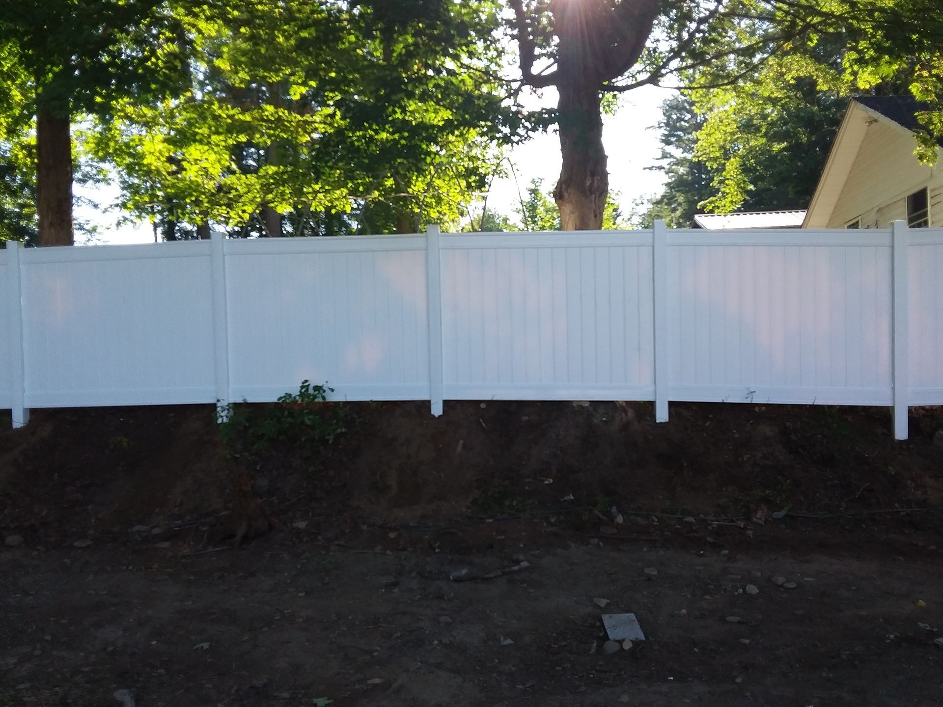 Wood fence installation in Delevan, NY by KKR Fencing