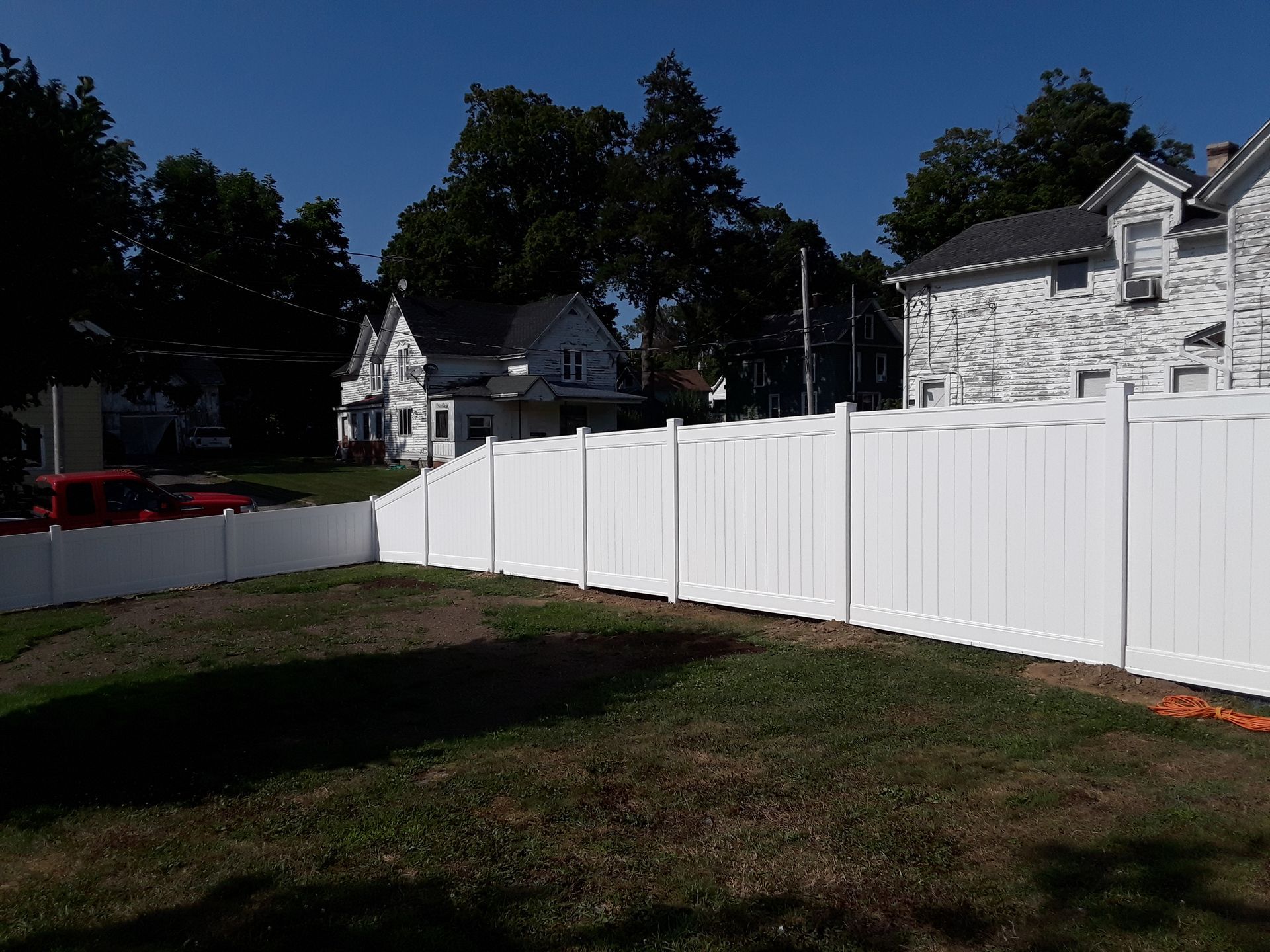 Wood fence installation in Delevan, NY by KKR Fencing