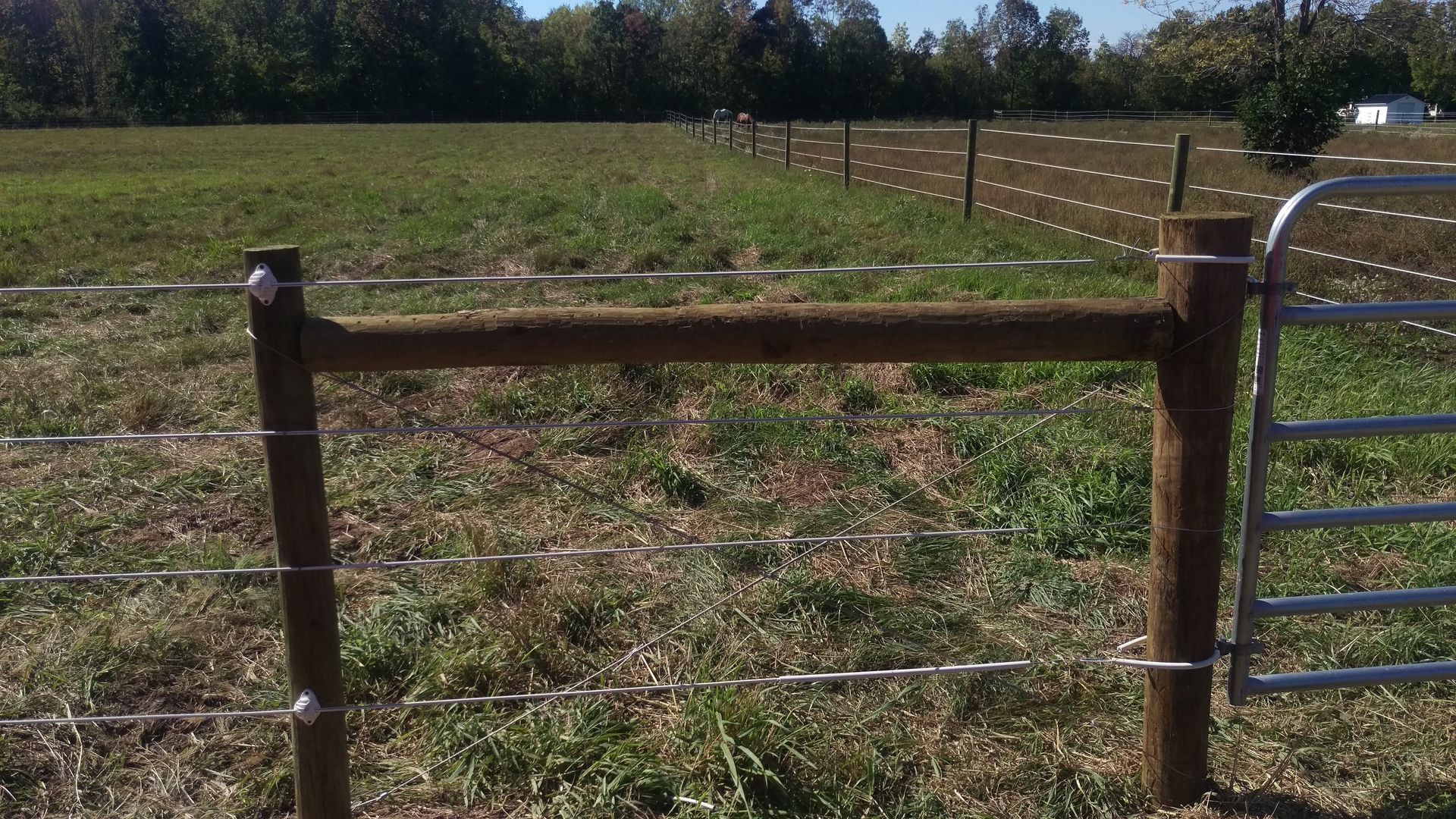 Chain link fence installation in Delevan, NY by KKR Fencing