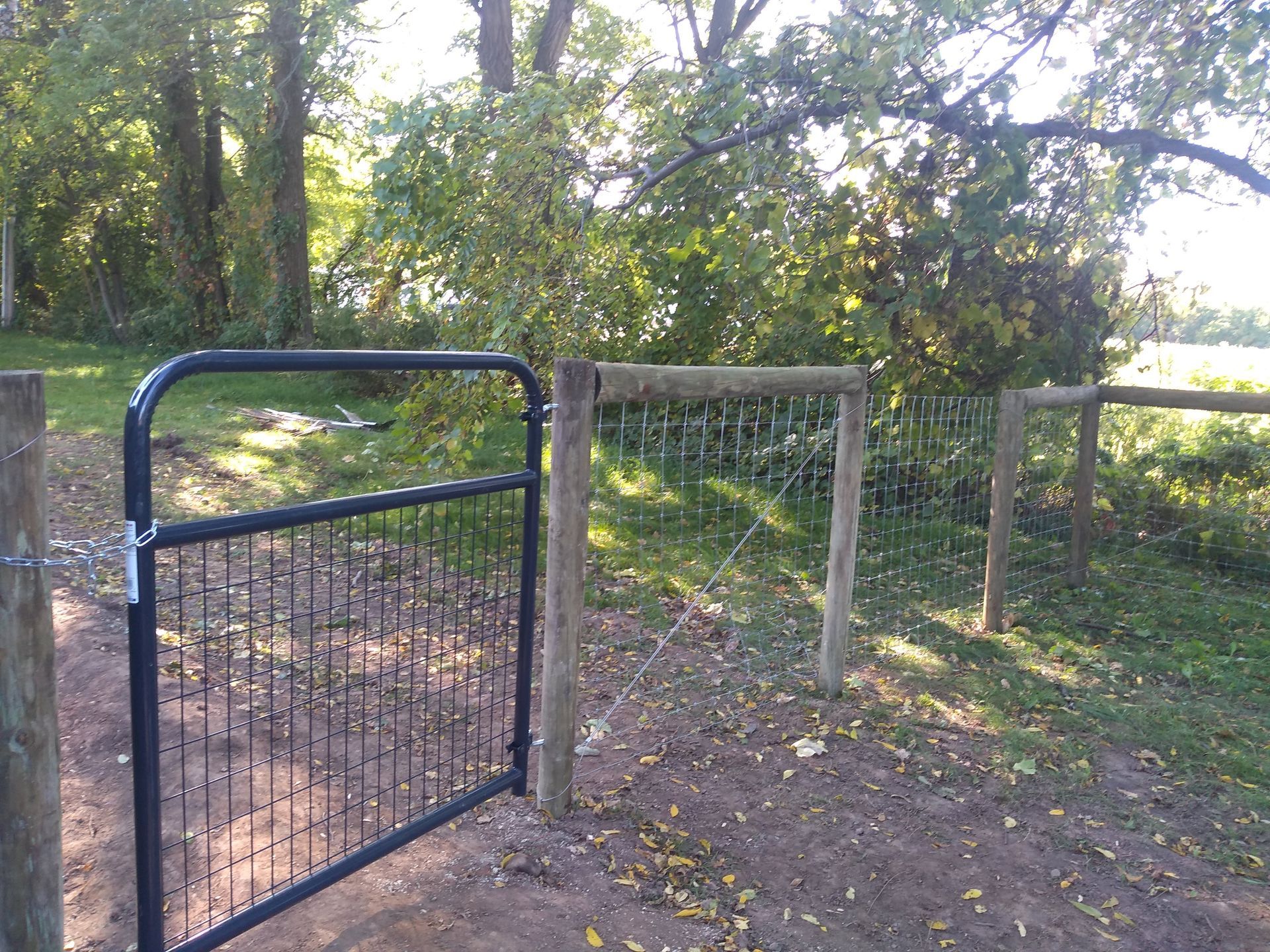 Chain link fence installation in Delevan, NY by KKR Fencing