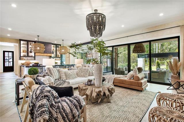 Modern Living Room With Wood Center Table — Glen Allen, VA — Le Gault Homes
