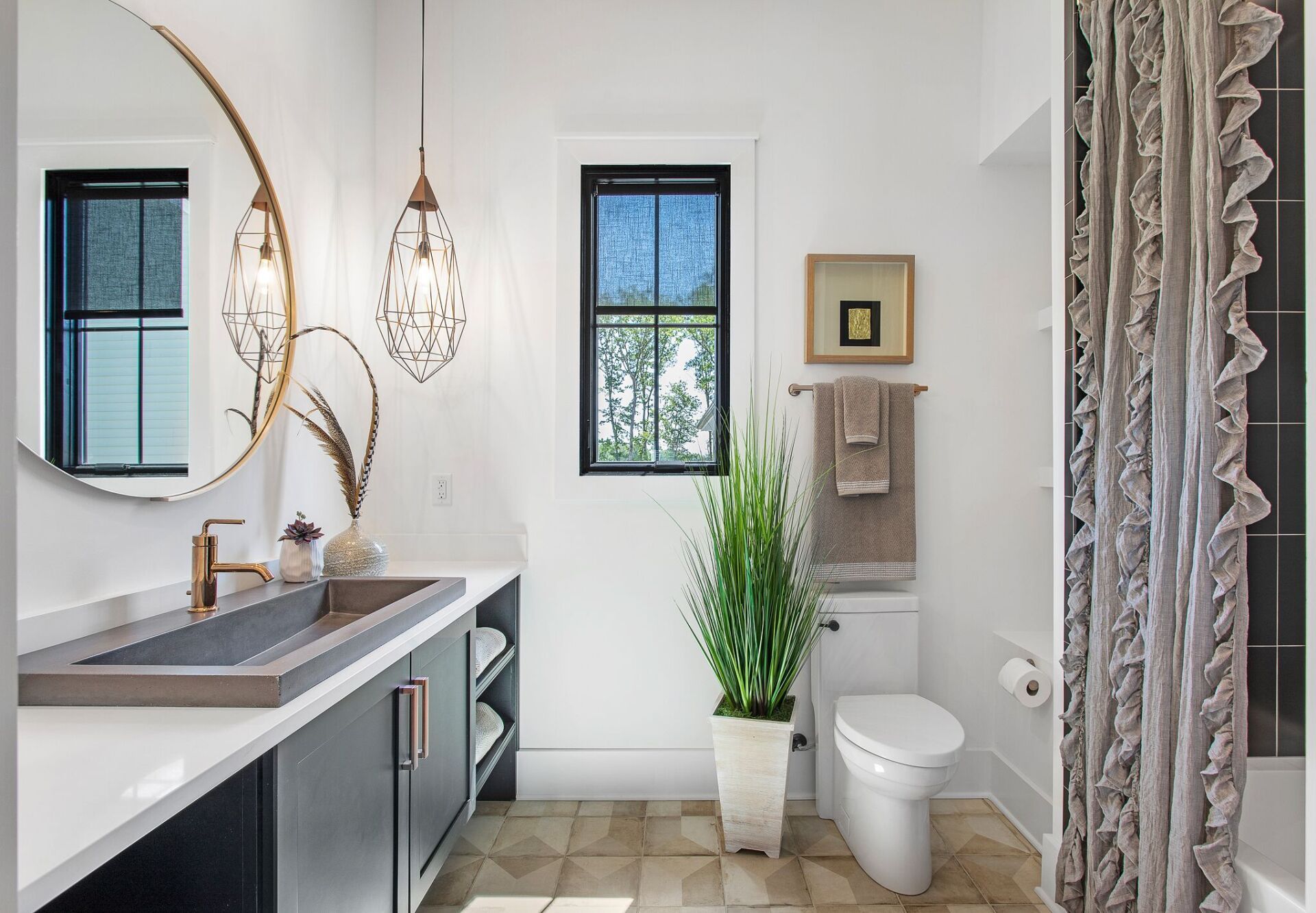 Beautiful Plant Beside The Toilet Bowl — Glen Allen, VA — Le Gault Homes