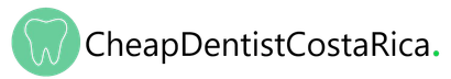 CheapaDentistCostaRica logo with a green tooth icon and text on white background