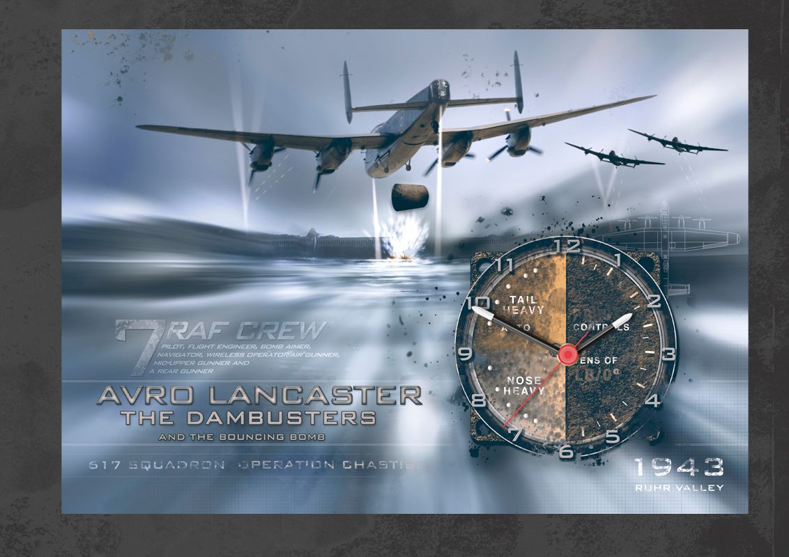 Avro Lancaster (Dambuster) approaching the dam at speed.
