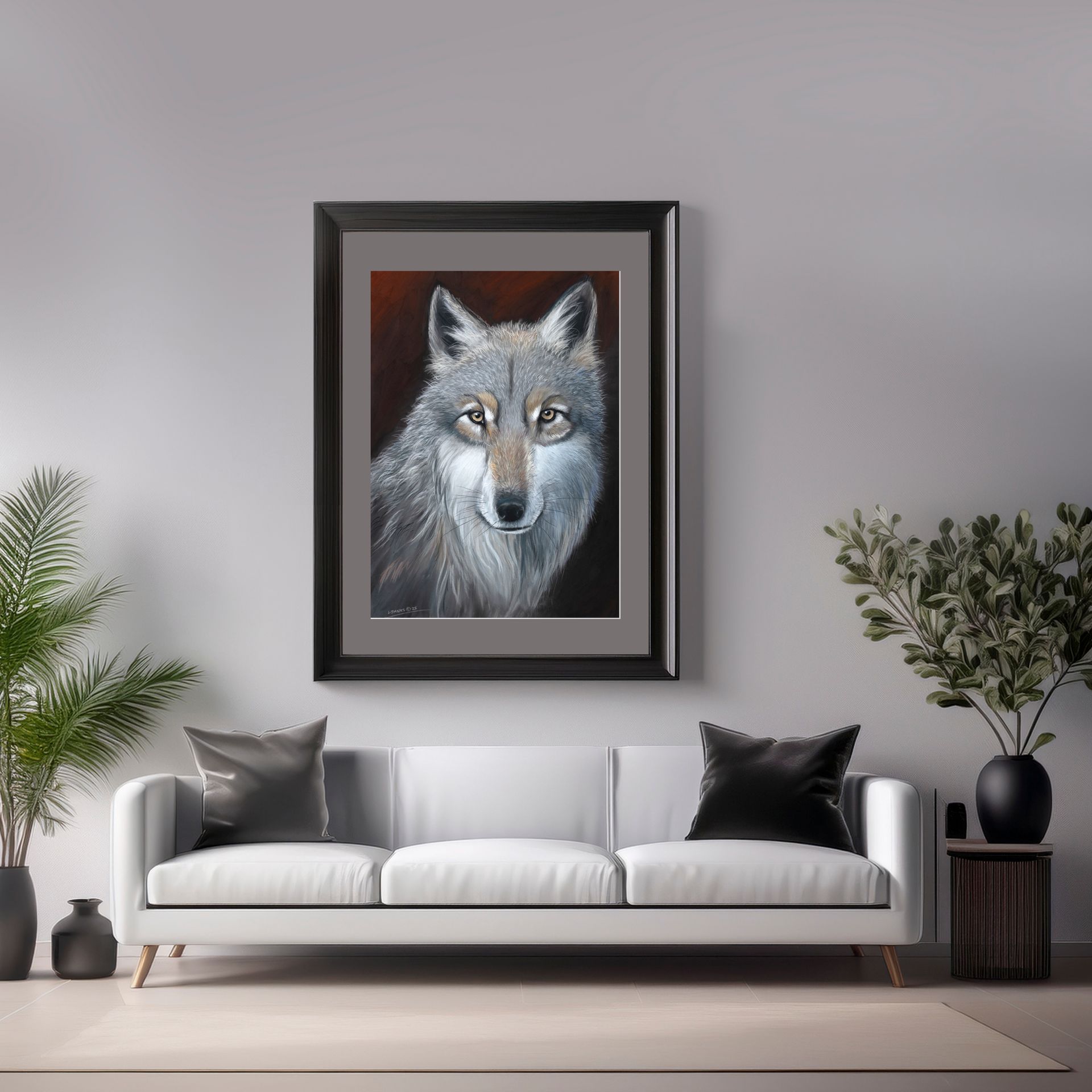 Wolf painting