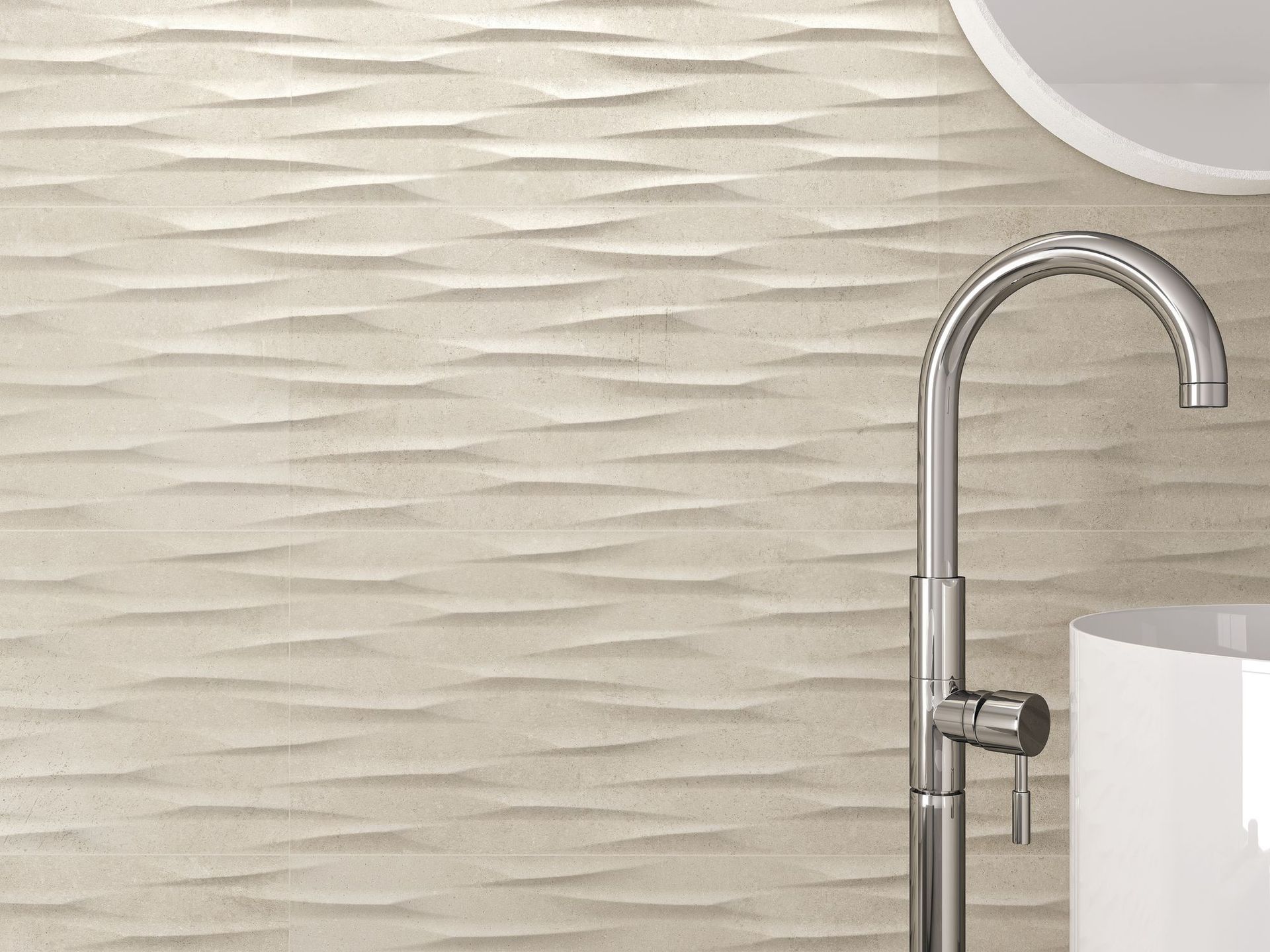 Camden Bone Wall Tile in Bathroom- Ceramic Tiles in Leicester