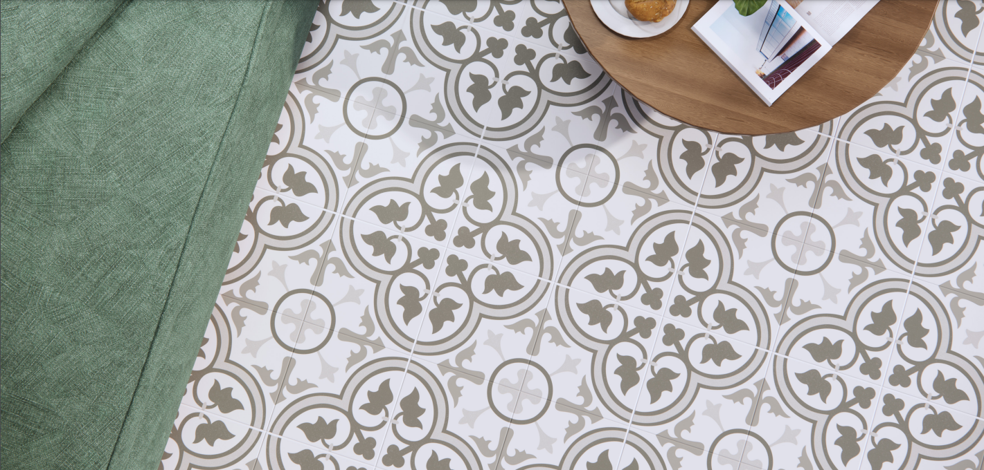grey decor Wall & floor Tile floor image - patterned Tiles in Leicester