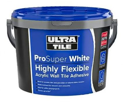 Ultra Tile super white wall adhesive