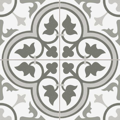 grey decor Wall & floor Tile thumbnail image - patterned Tiles in Leicester