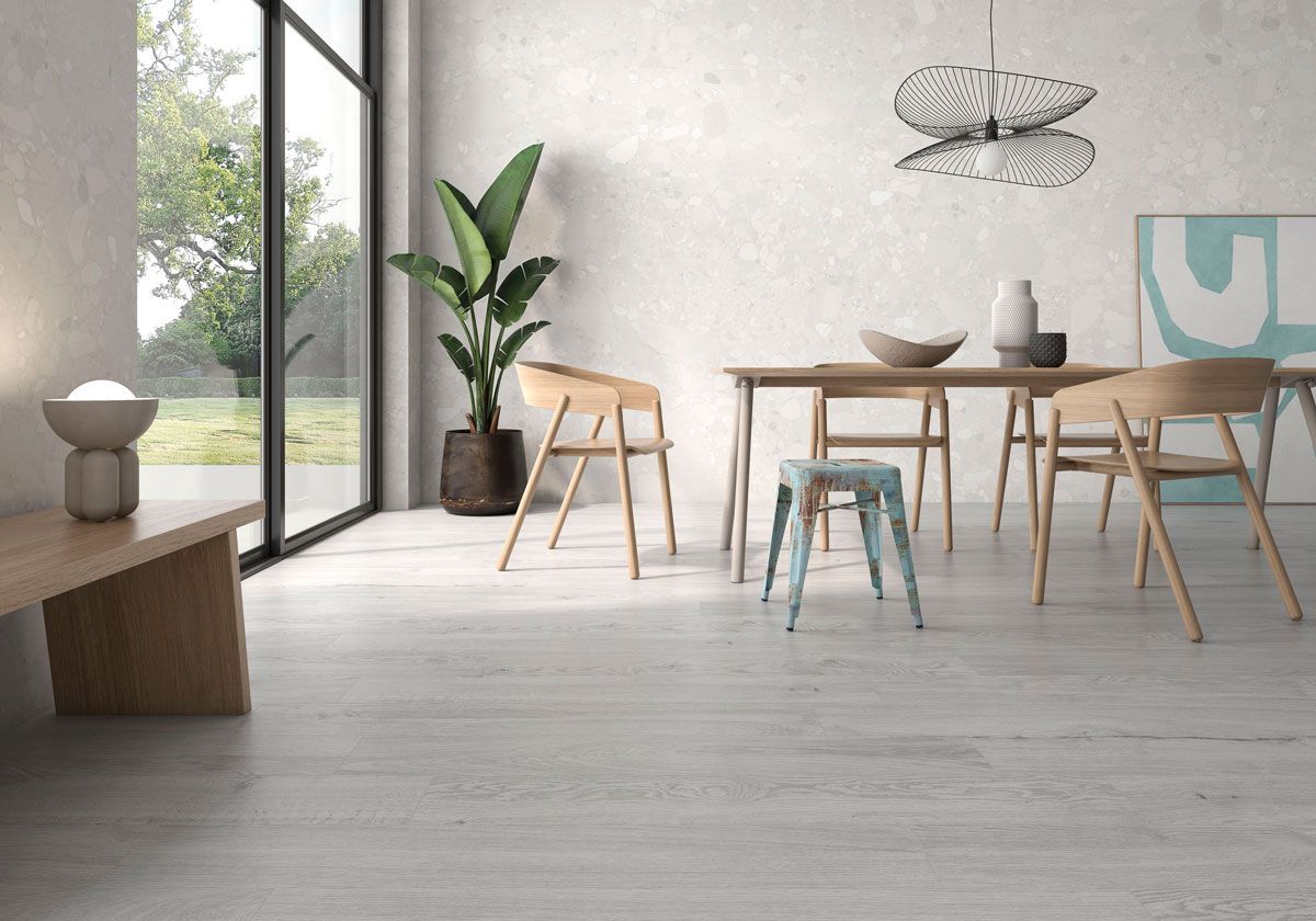 grey Wood Effect Tile Kitchen image - Wood effect Tiles in Leicester