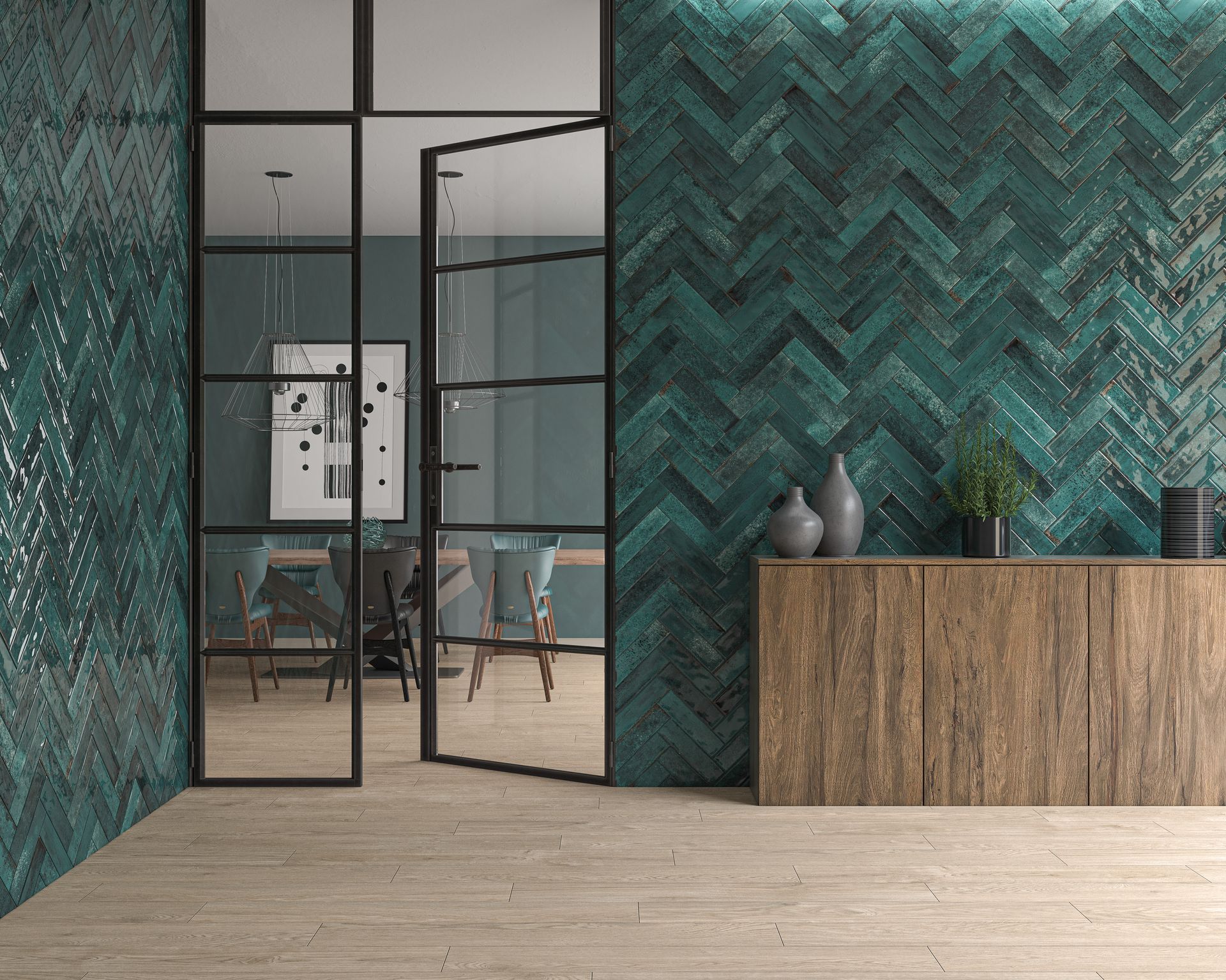 petrol blue Wall Tile kitchen image - small format Tiles in Leicester