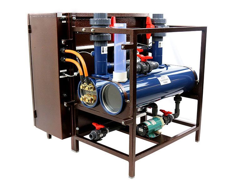 A Machine With a Lot of Pipes and Valves on a White Background — Figleaf Pool Products in Casuarina, NT