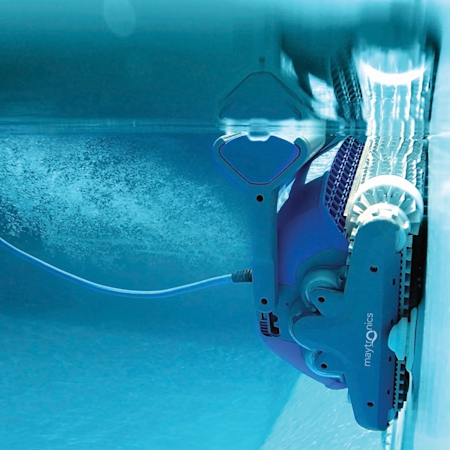A Robotic Vacuum Cleaner is cleaning a swimming pool — Figleaf Pool Products in Coconut Grove, NT