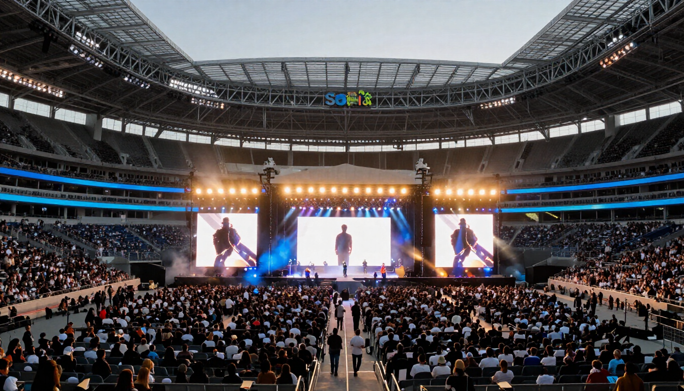 Jay-Z Super Bowl LXI halftime show stage at SoFi Stadium