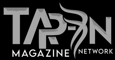 TAPN Magazine Network logo in silver and white on a black background