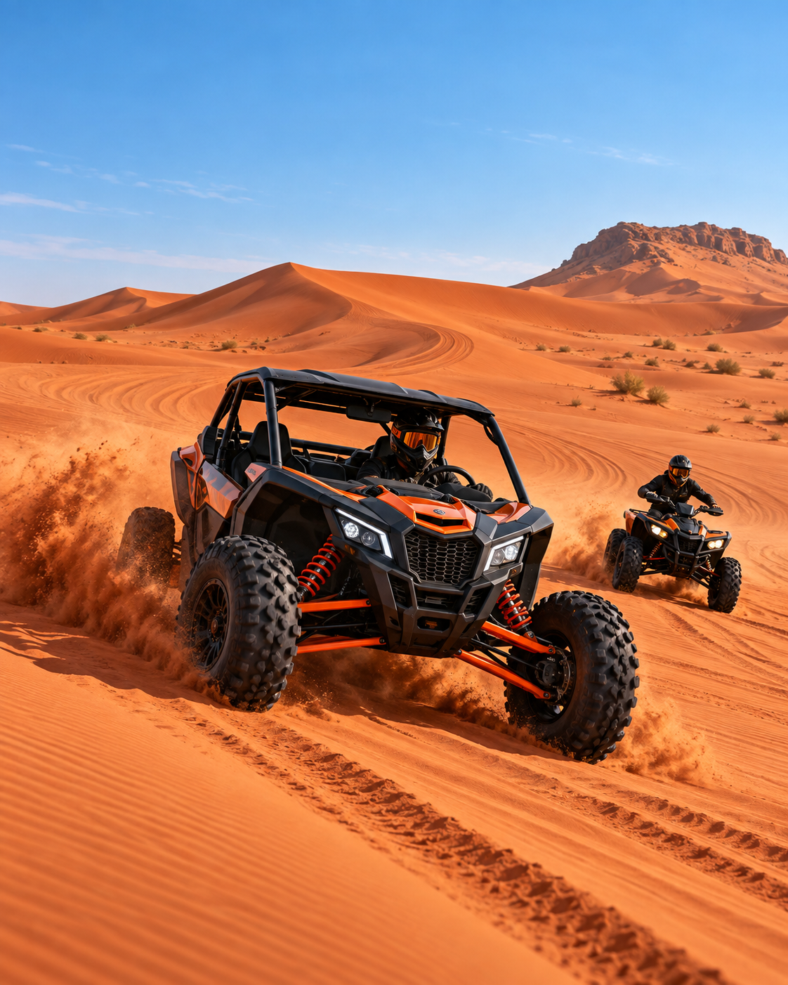 Quad bike and dune buggy adventure in Dubai desert