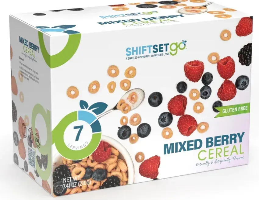 A box of mixed berry cereal that is gluten free