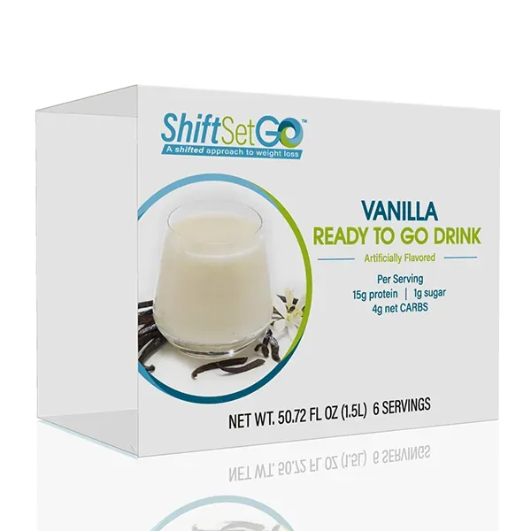 A box of shift set go vanilla ready to go drink
