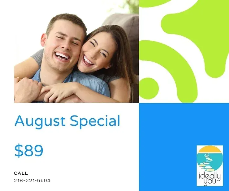 A man and a woman are hugging and smiling for an august special