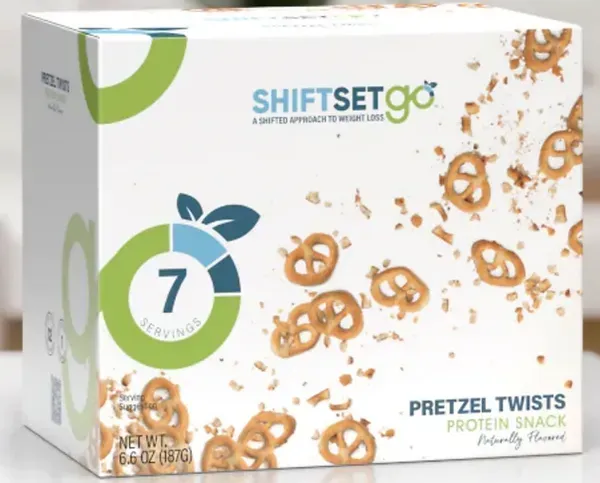A box of pretzel twists with the number 7 on it