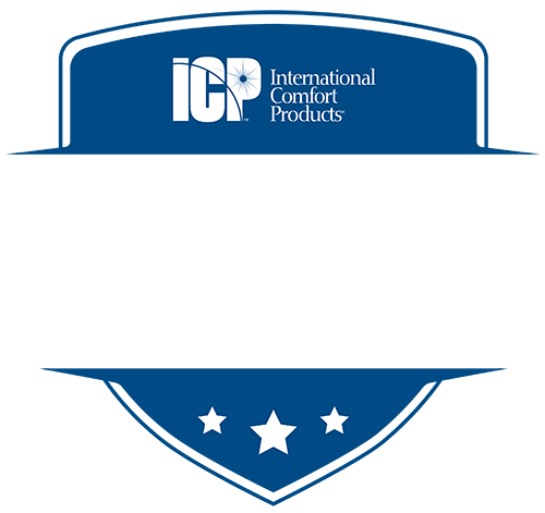 Blue ICP logo with text 