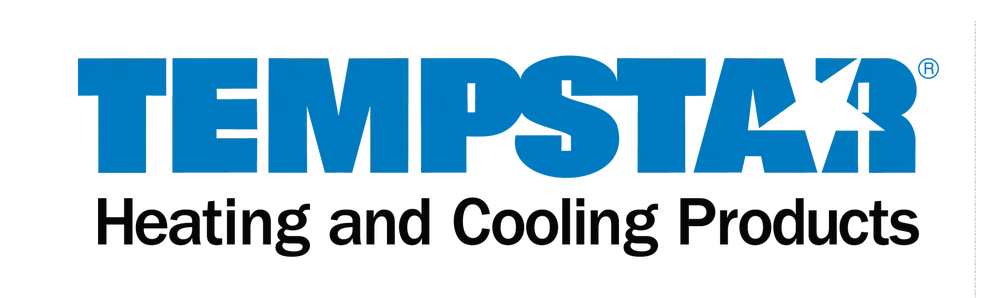 Tempstar logo: blue text, star icon, 