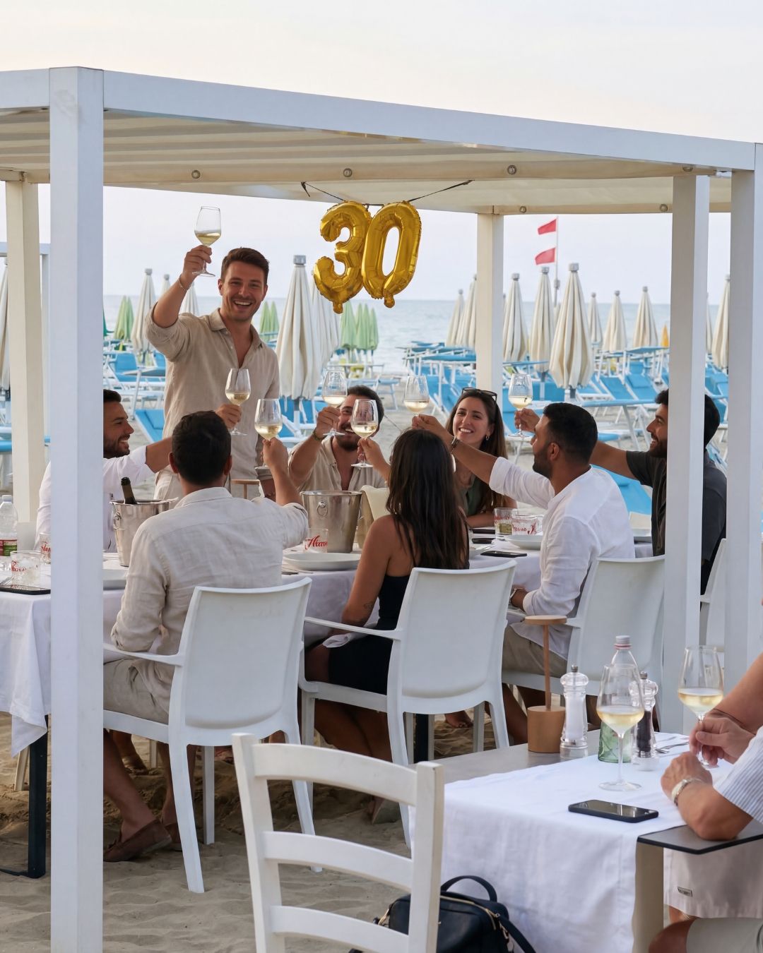 Festa di compleanno al Ristorante Vela Blu Riccione - taglio della torta