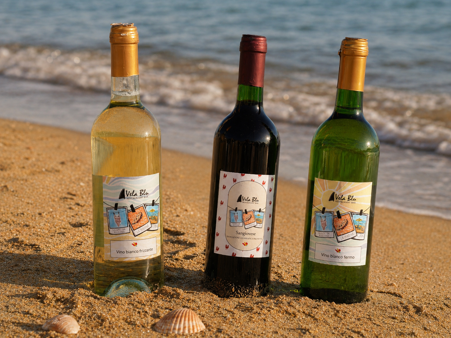 Vini della casa Ristorante Vela Blu Riccione - etichetta esclusiva