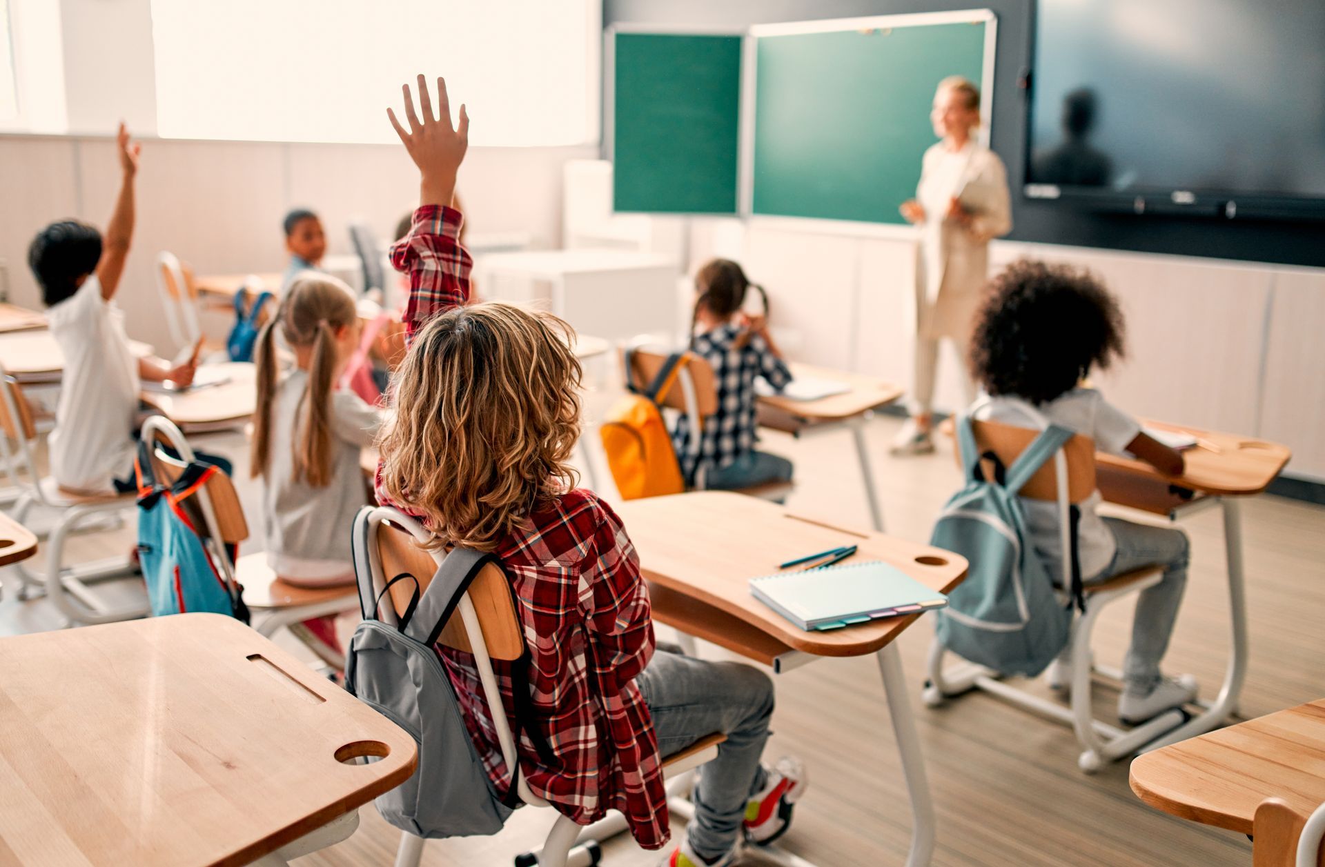children in classroom
