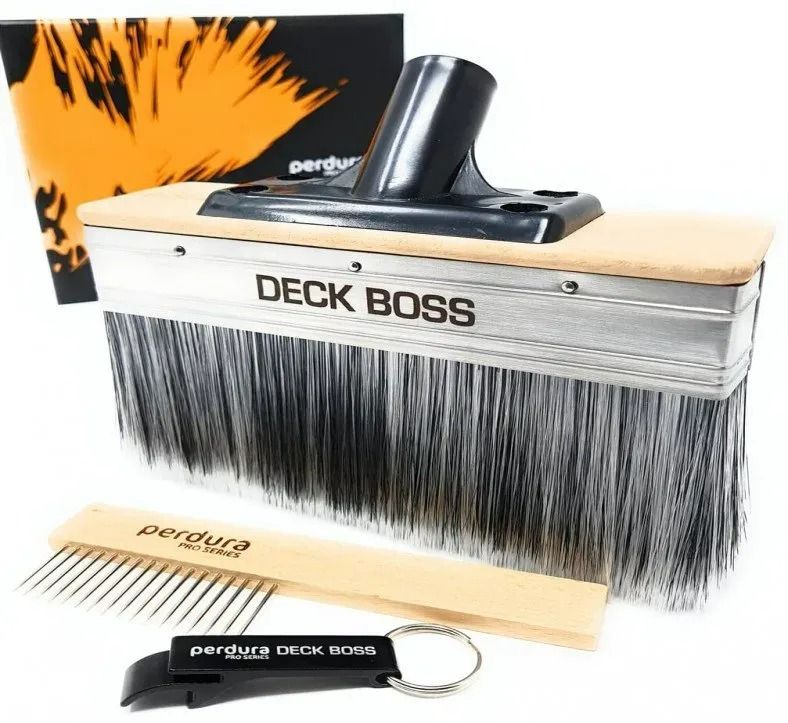 A Perdura Deck Boss Pro Series With a Comb Next to It — B & B Timbers Ballina In West Ballina, NSW