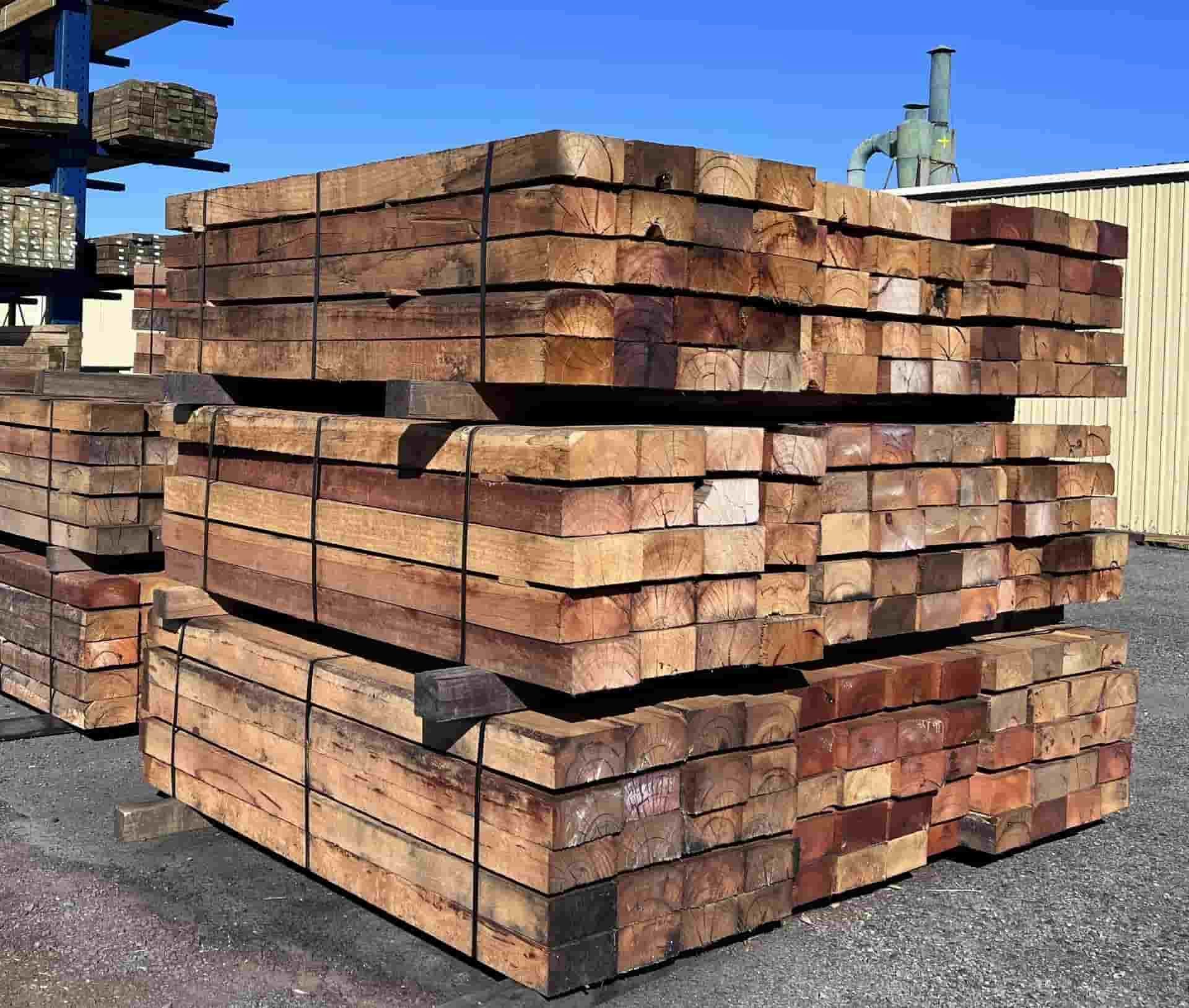 A Pile of Wooden Blocks Stacked on Top of Each Other — B & B Timbers Ballina In West Ballina, NSW