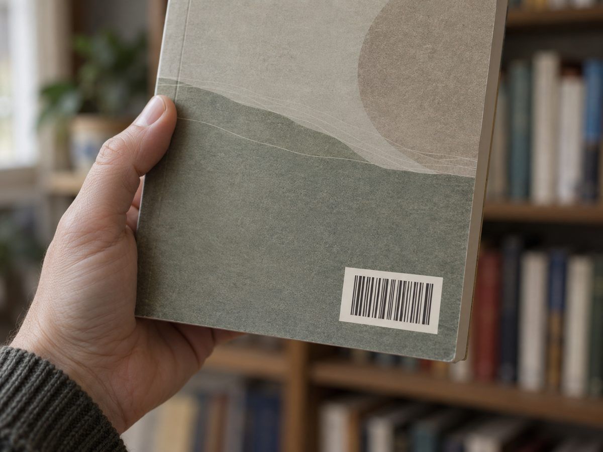 Back cover of a paperback showing the ISBN barcode panel