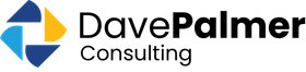 DavePalmer Consulting logo with a blue, gold, and white geometric shape.