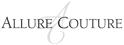 The allure couture logo is black and white and looks like a monogram.