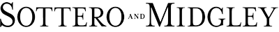 A black and white logo for sottero and midgley