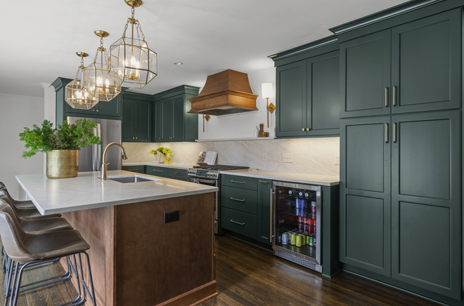 Custom white kitchen cabinets designed and installed by Creative Cabinets & Design in Birmingham AL