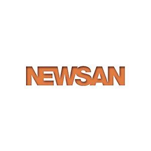 Logo NEWSAN arancione su sfondo bianco