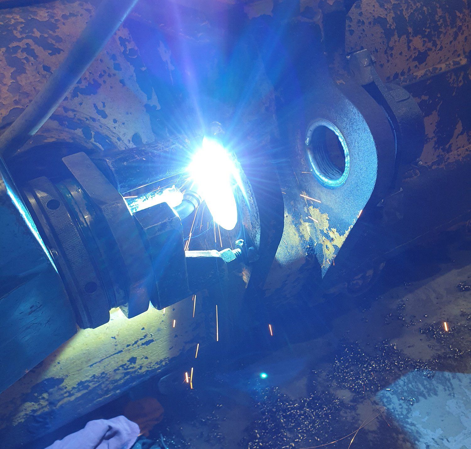 Welding a Machine Part — Gold Coast, Qld — PCS Engineering Pty Ltd Welding a Machine Part — Gold Coast, Qld — PCS Engineering Pty Ltd