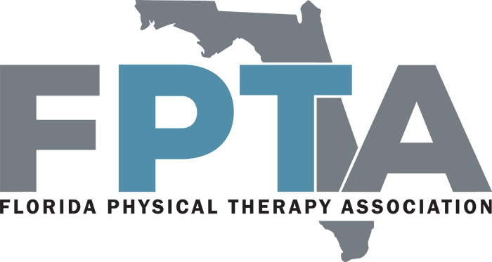 The logo for the florida physical therapy association