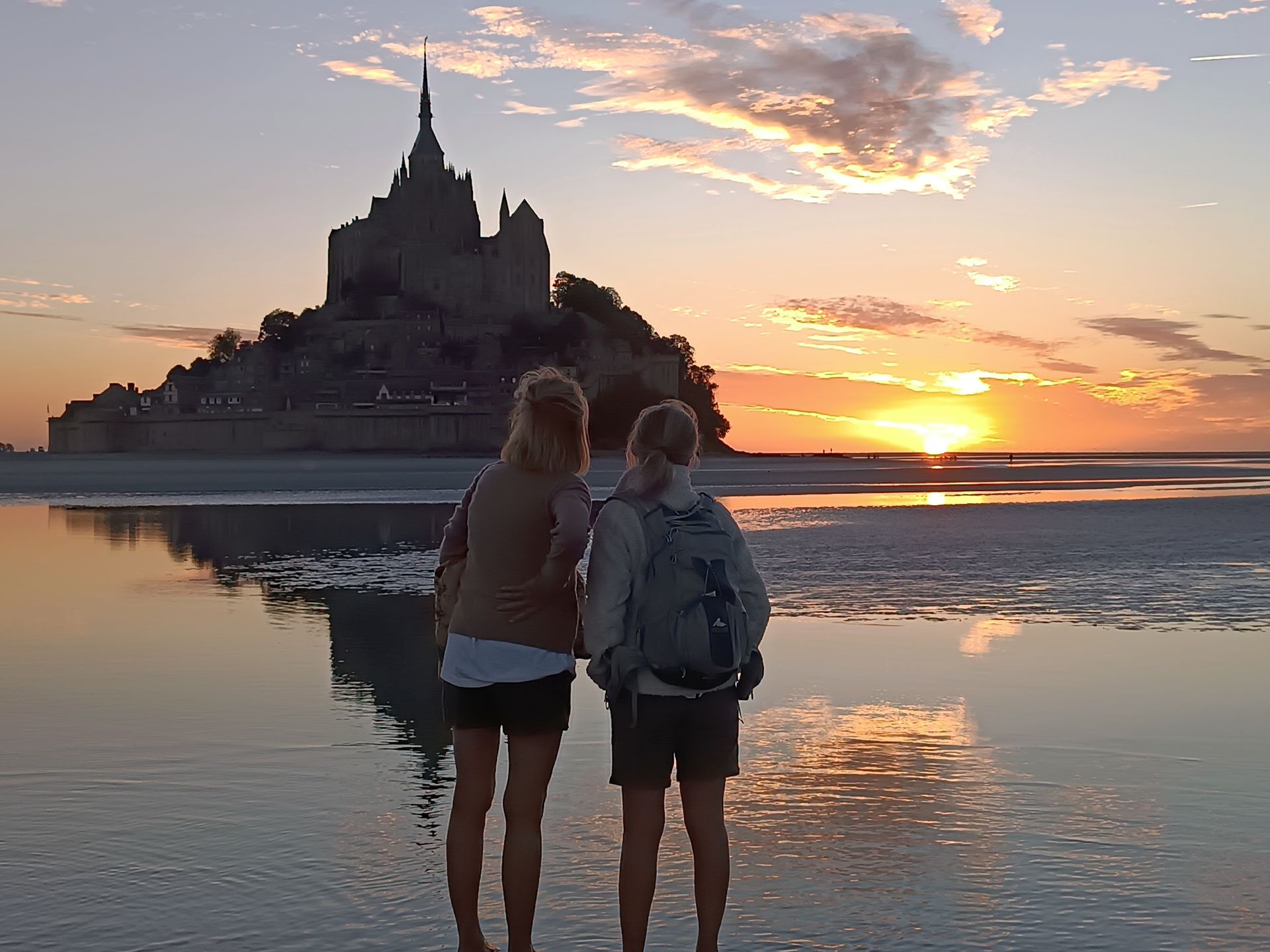 Traversée de la baie au coucher de soleil
