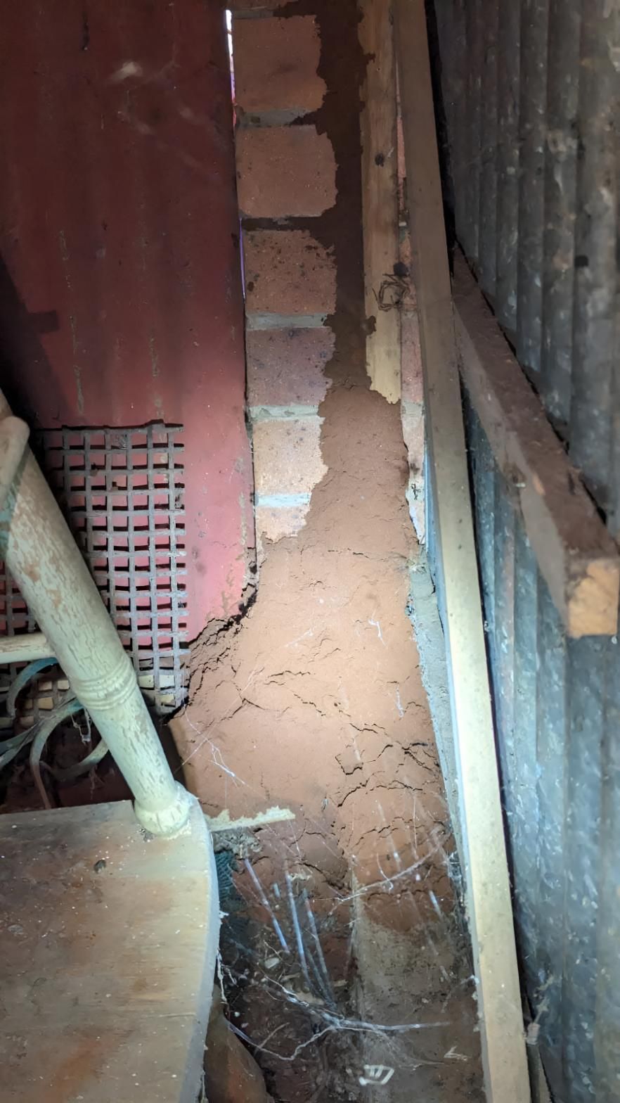 Room With a Brick Wall and a Wooden Pests — Keiran Mortimer Pest Control in Crows Nest, QLD