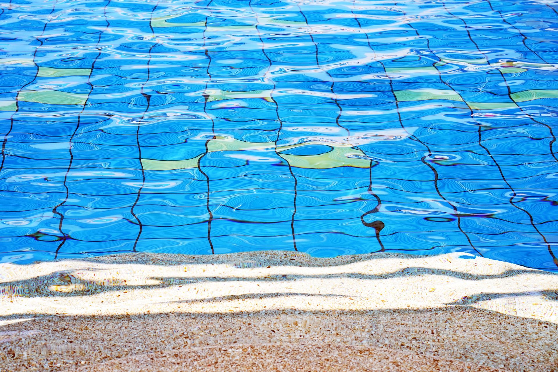 Pool with clear blue water
