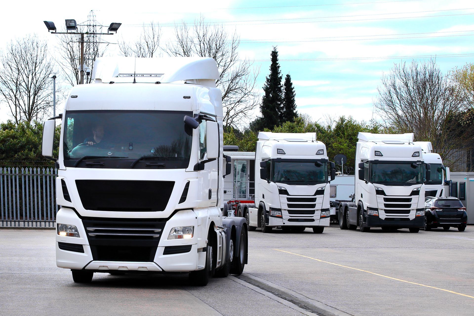 A white truck.