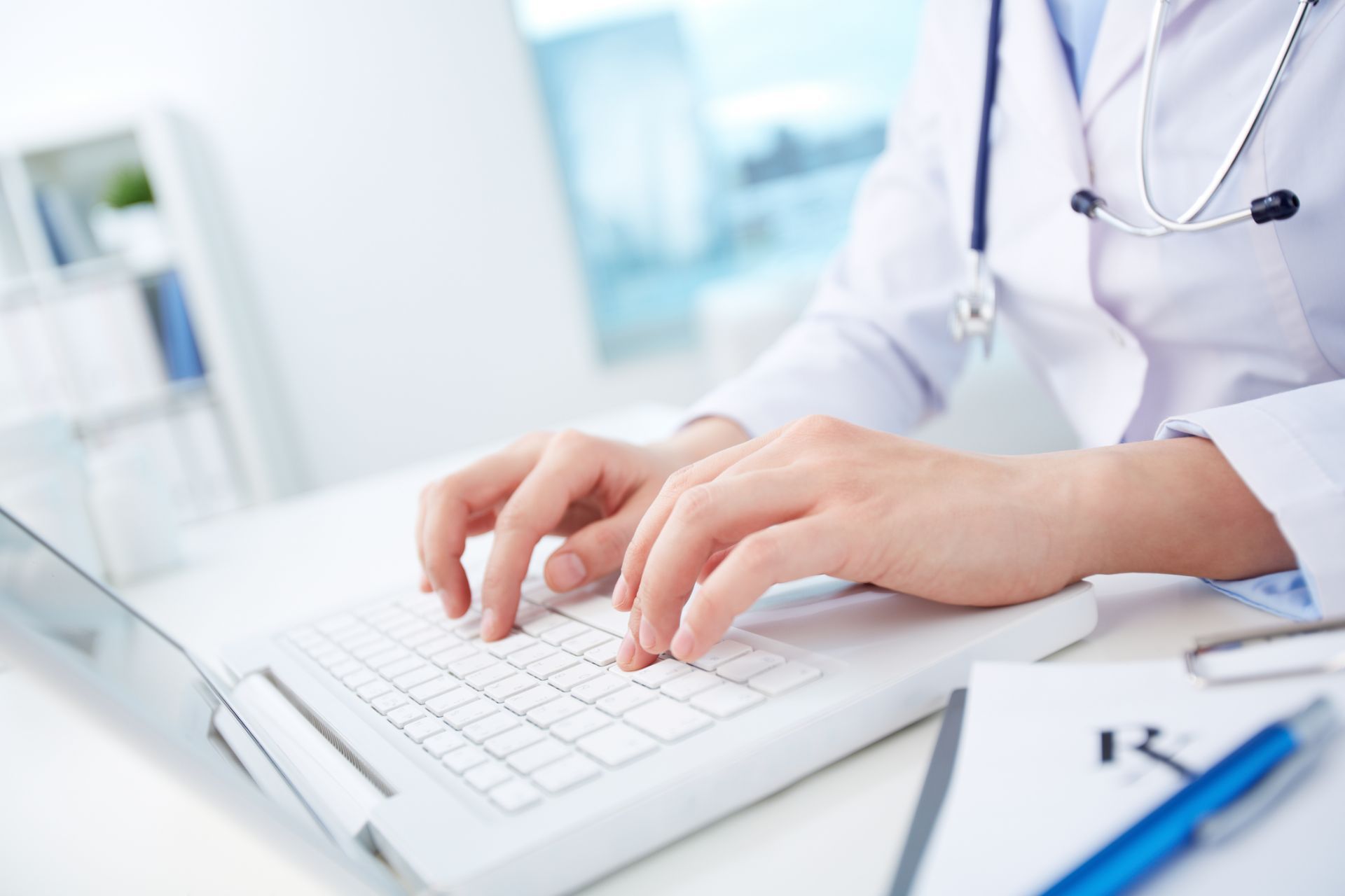 Doctor Using Laptop — Phoenix, AZ — Provision Networks