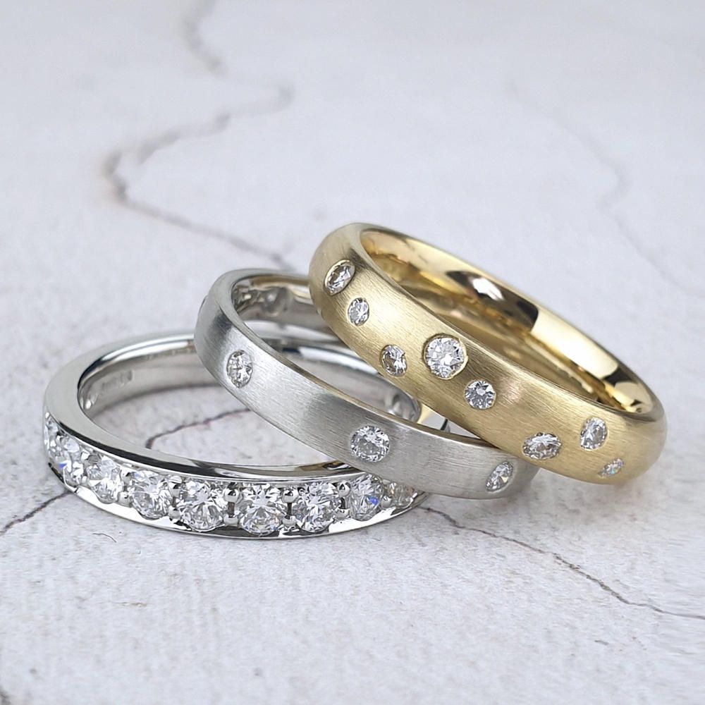 Bespoke wedding rings A pair of wedding rings