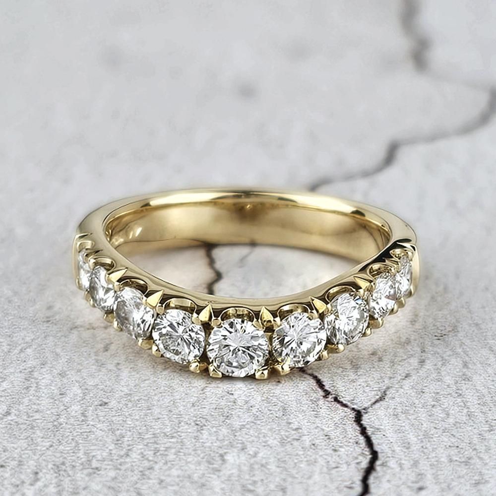 A custom made fitted eternity ring in 18ct yellow gold